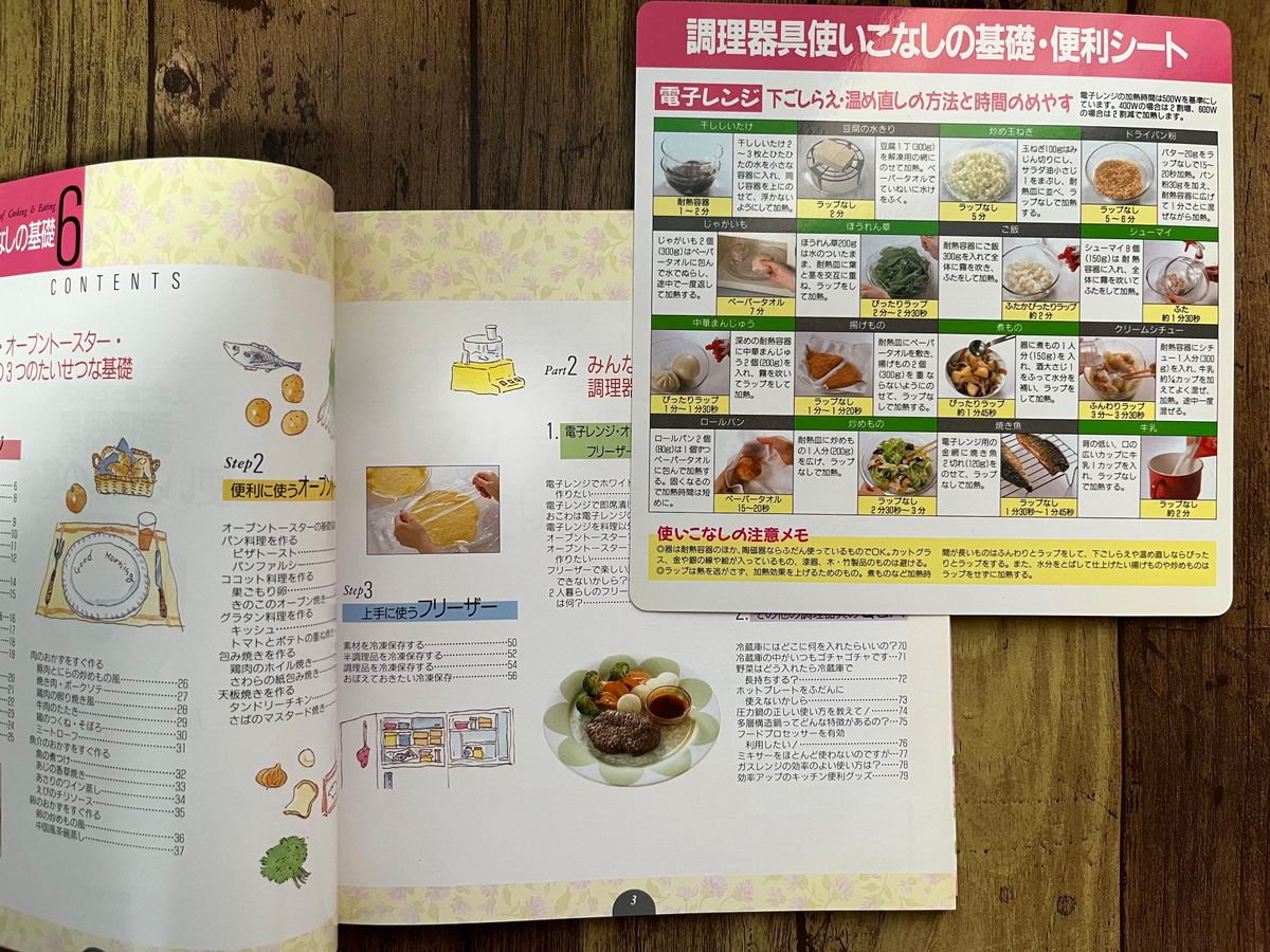 千趣会　食卓の教科書　５．洋風・中華風料理の基礎　６．調理器具使いこなしの基礎　2冊セット