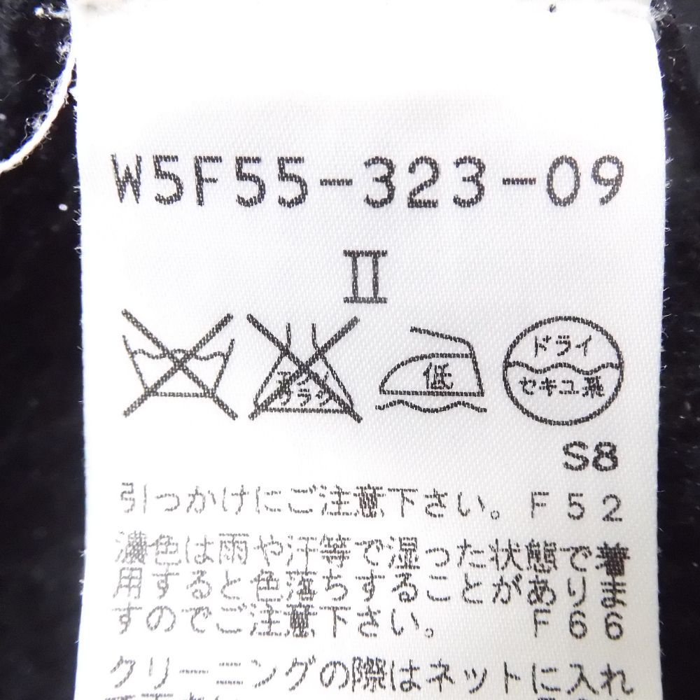 美品 トゥービーシック 長袖パーカー ブラック 表記II（2） 綿他 透かし生地 トップス フリル ダブルジップ レディース AU2062A75_画像4