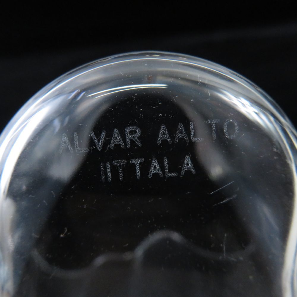 美品 イッタラ AALTO アアルト 95mm ベース クリア 花瓶 オブジェ 北欧 フィンランド SY6885B3_画像2