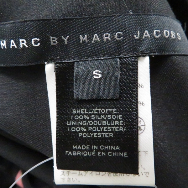 MARC BY MARC JACOBSマークバイマークジェイコブス ワンピース ブラック系 S シルク100％ AY2260A15_画像3