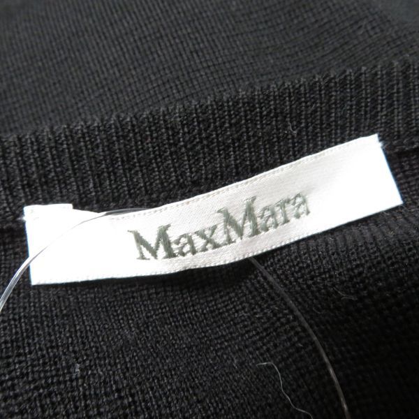  beautiful goods Max Mara One-piece black M wool black beige border knitted white tag lady's AU1728A9
