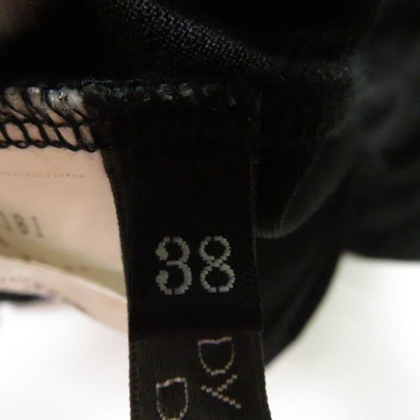 美品 BODY DRESSING Deluxe ボディドレッシング ブラウス ブラック 38 リヨセル他 長袖 シャツ フリル トップス レディース AU1943A71_画像7