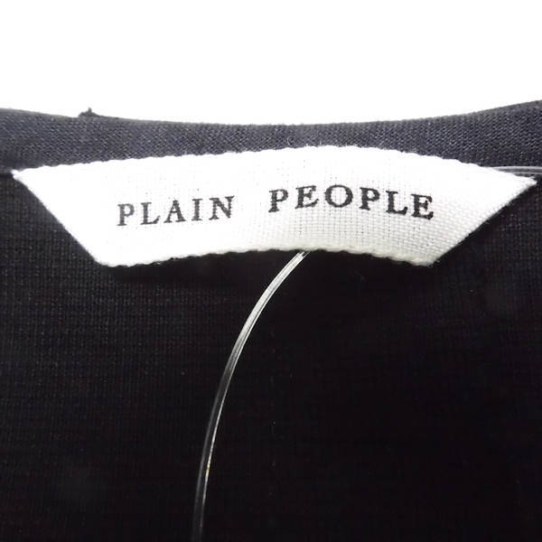 美品 PLAIN PEOPLE プレインピープル ロングジレ ブラック系 3 コットン100％ ベスト コート AM3646A22_画像3