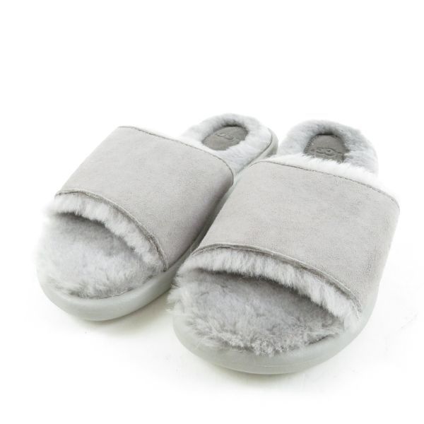  beautiful goods UGG UGG BREEZYb Lee ji- mouton (1017019) Flat sandals gray series 22 AY2732C