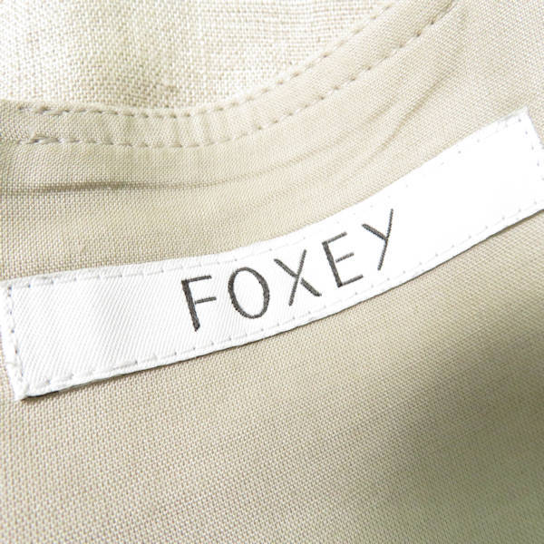 美品 FOXEY フォクシー Dress Soleil ワンピース 40 リネン100％ ドレス レディース AY2901A58_画像3