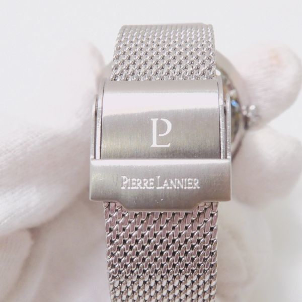 美品 ピエール ラニエ 312B625 腕時計 ステンレススチール/クリスタルガラス 機械式 レディース AY3309W2の画像7