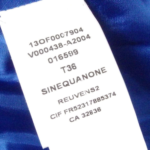1円 美品 Sinequanone シネカノン ジャケット ブルー系 36 ポリエステル100％ AM1617A7_画像4