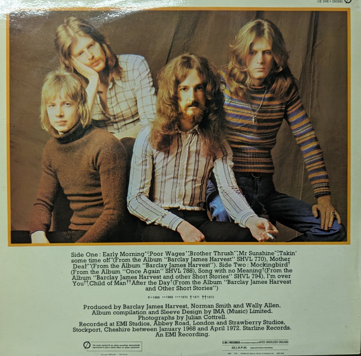 ☆BARCLAY JAMES HARVEST/EARLY MORNING ONWARDS 1973'UK EMI STARLINE RE-ISSUE_画像2