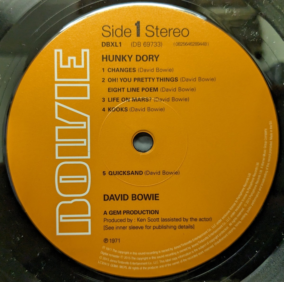 ◎特選◎DAVID BOWIE/HUNKY DORY2015'EU PARLOPHONE DEGITAL REMASTER_画像5