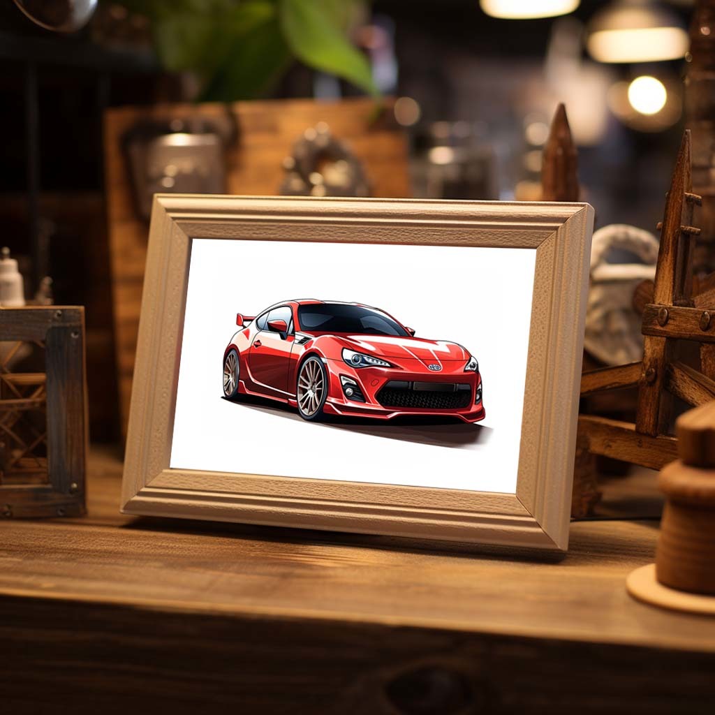 FT86 トヨタ スポーツカー MFゴースト デジタルイラスト ポストカードサイズ 光沢写真用紙の画像2