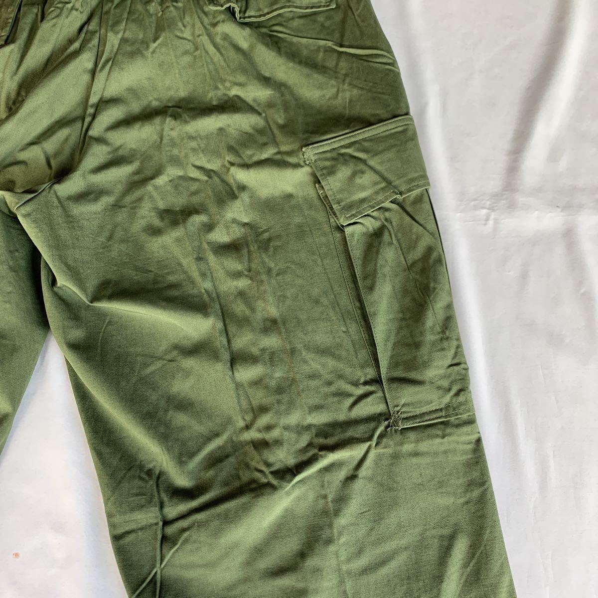60s U.S.ARMY JUNGLE FATIGUE TROUSERS 3rd DEAD STOCK USARMY ジャングルファティーグ カーゴパンツ ノンリップ デッドストック 送料無料 _画像10