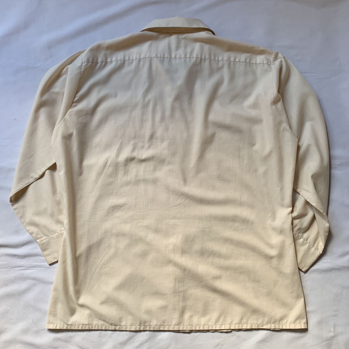 60s ARROW OPEN COLLAR SHIRT ヴィンテージ ビンテージ オープンカラーシャツ 開襟シャツ ボックスシャツ 50s 送料無料 生成り_画像3