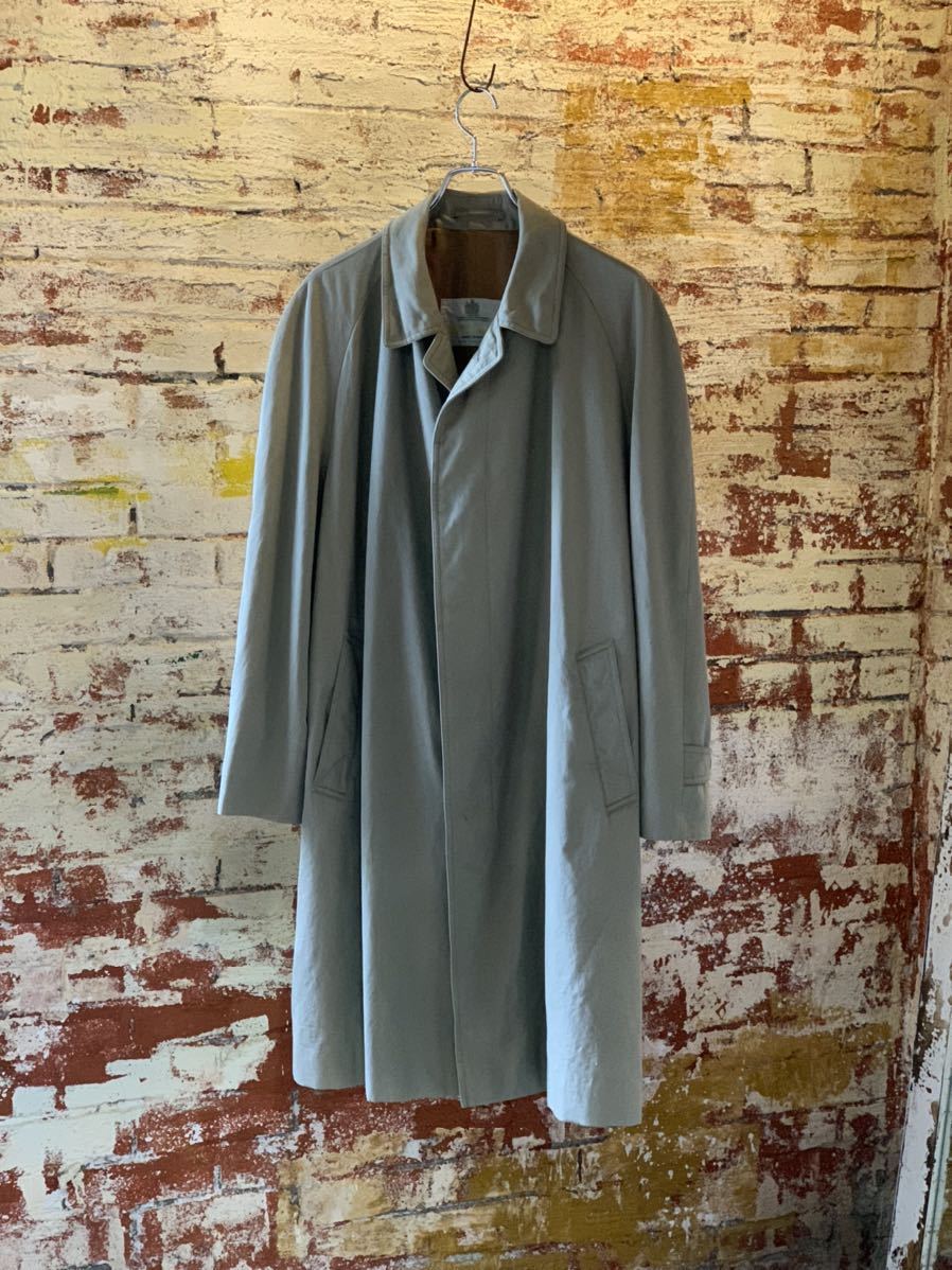 60s Aquascutum BAL COLLAR COAT ヴィンテージ ビンテージ アクアスキュータム ステンカラーコート バルカラーコート 玉虫色 50s 送料無料_画像1