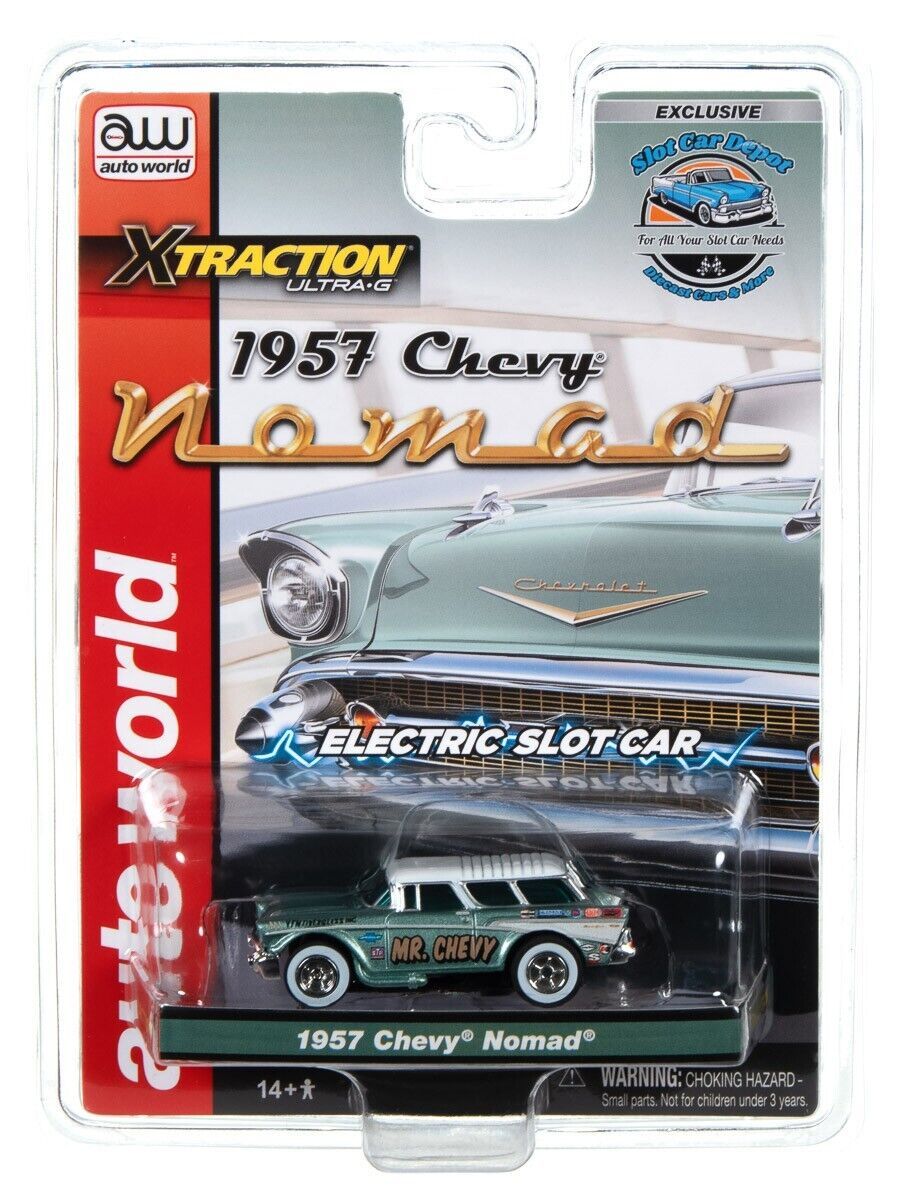 AUTO WORLD XTRACTION ☆Slot Car Depot 限定1000台☆57 Chevy Nomad "Mr. Chevy" ☆HOスロットカー/AFX/TYCO