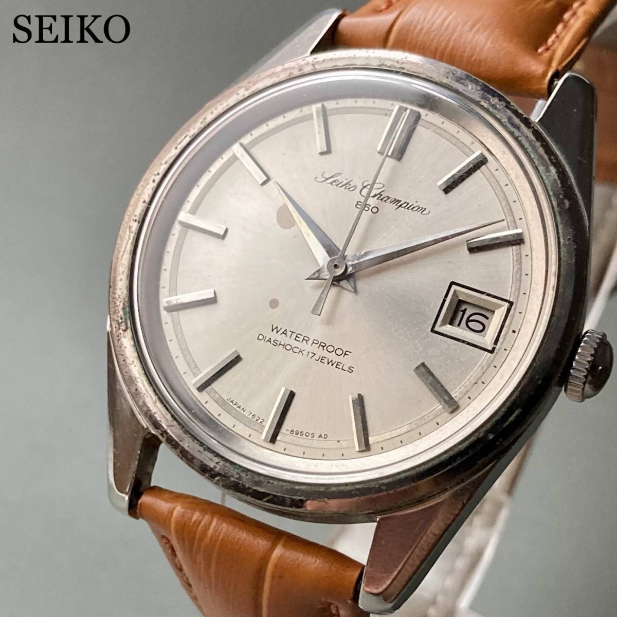 最低価格の ケース径37㎜ Champion SEIKO メンズ 手巻き 1965年 腕時計 ...