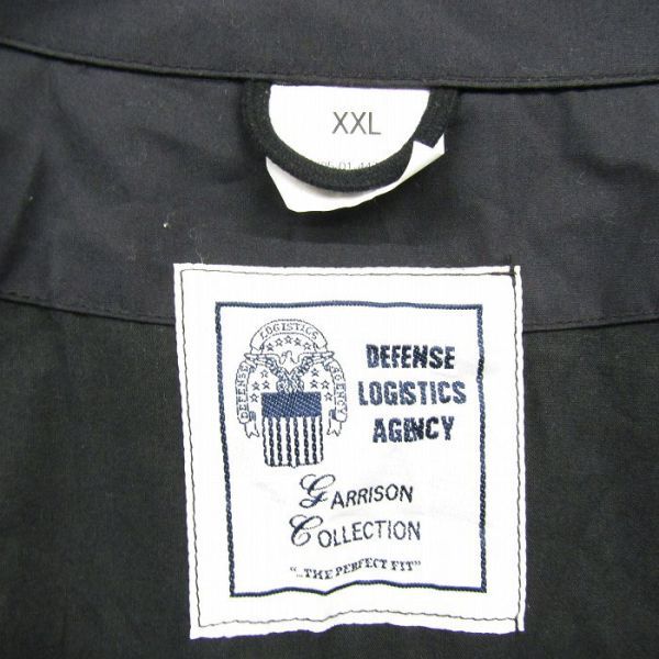 米軍実物 ビックサイズ 2XL U.S.ARMY ユーティリティ ジャケット ブルゾン 襟付 ブラック 古着 ビンテージ ミリタリー 3S2811の画像4