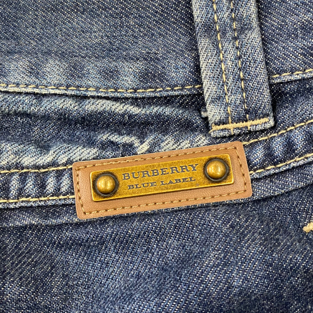 BURBERRY BLUE LABEL Burberry Blue Label юбка низ мини длина Denim хлопок [ размер 36]