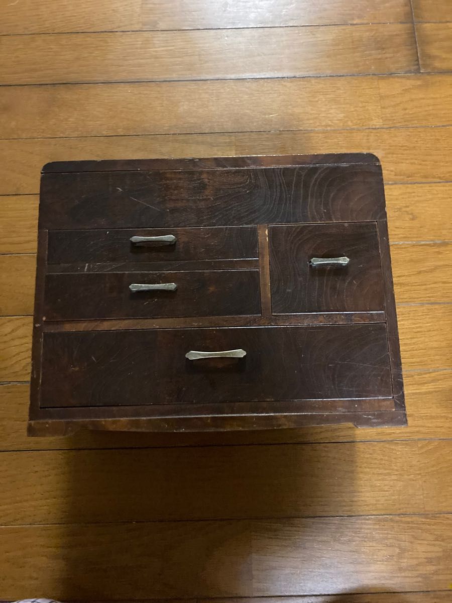 昭和レトロ ソーイングボックス 裁縫箱 裁縫道具入れ 木製 アケボノ