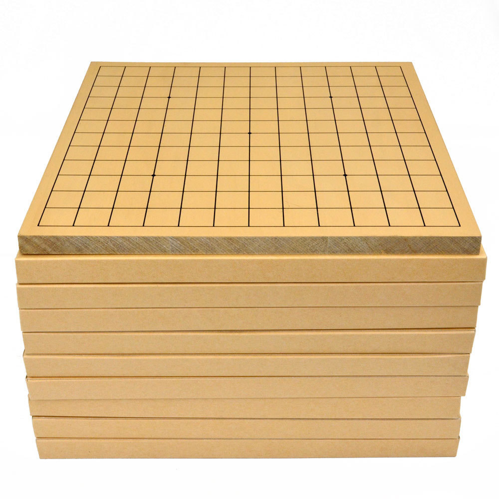 【難あり特価品】囲碁盤　木製新桂13路9路盤を10面