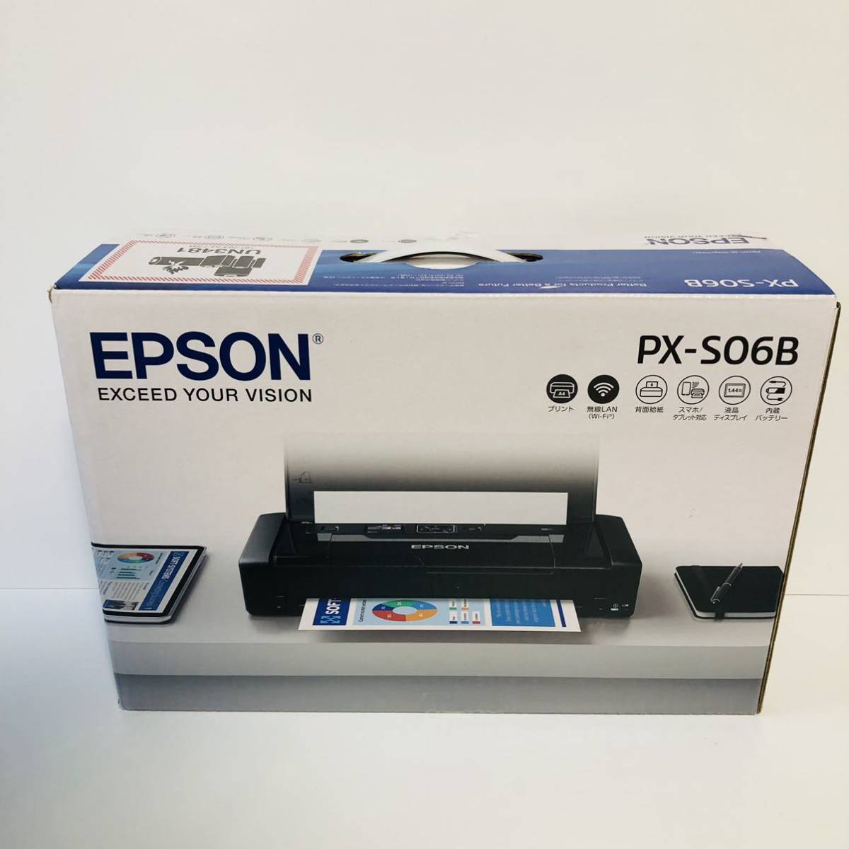 未使用】EPSON PX-S06B モバイルプリンタ-