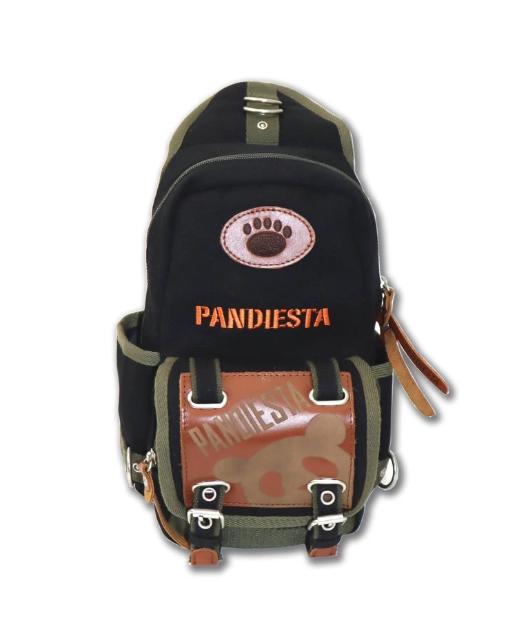 PANDIESTA パンディエスタ ボディバッグ 533150 熊猫謹製 ミリタリー ワンショルダー バッグ/パンダ ブラック 新品