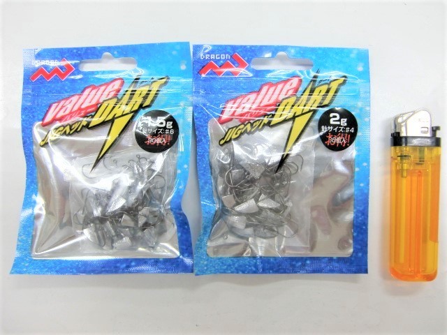 新品 ジグヘッドダート1.5g #6 2g #4 30個入 2個セット_画像1