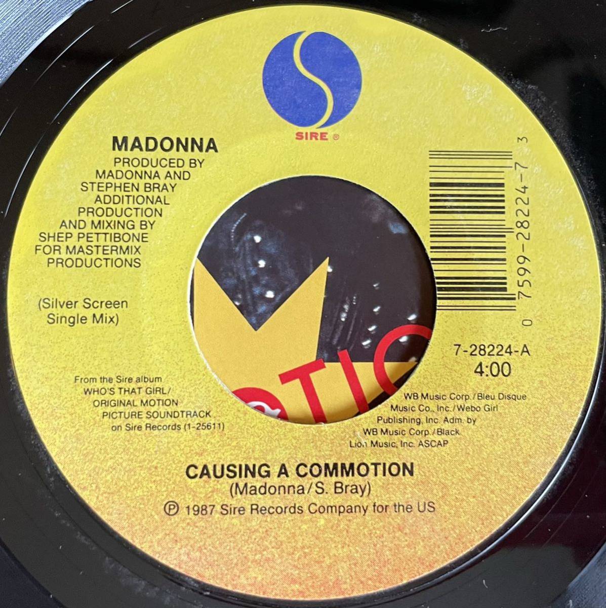 EP盤 Madonna / Causing a Commotion US盤 オリジナル7インチ盤その他プロモーション盤 レア盤 人気レコード 多数出品。_画像2