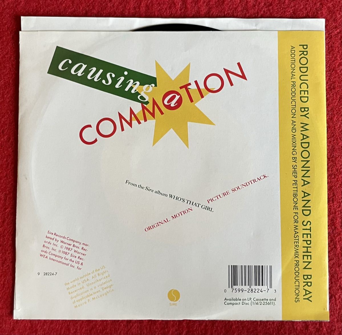 EP盤 Madonna / Causing a Commotion US盤 オリジナル7インチ盤その他プロモーション盤 レア盤 人気レコード 多数出品。_画像5
