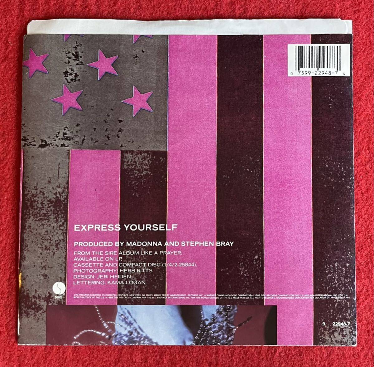 EP盤 Madonna / Express Yourself US盤 オリジナル7インチ盤その他プロモーション盤 レア盤 人気レコード 多数出品。_画像5