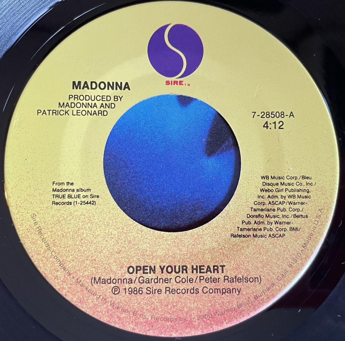 EP盤 Madonna / Open Your Heart US盤 オリジナル7インチ盤その他プロモーション盤 レア盤 人気レコード 多数出品。_画像2