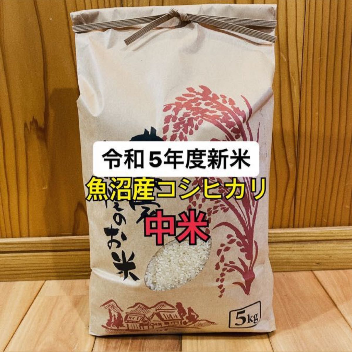 令和5年 新米 魚沼産コシヒカリ 精米5kg 中米