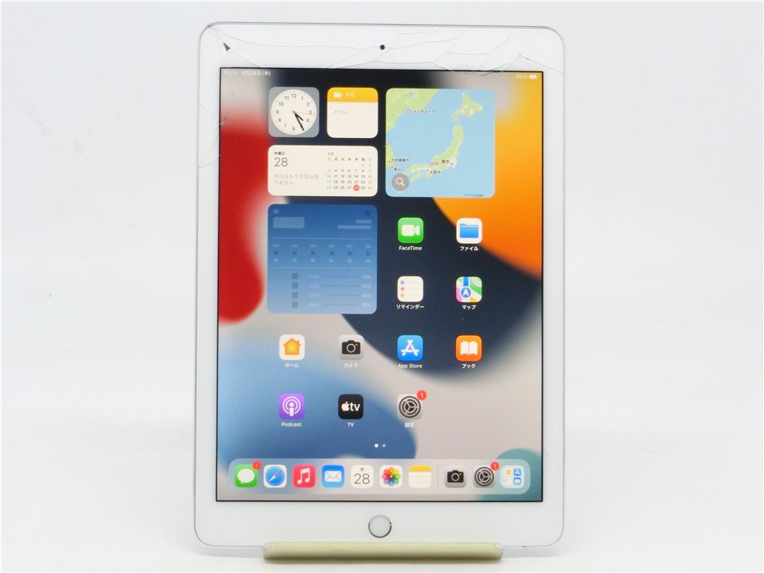 中古 【Apple】iPad　Air2　 A1566 Wi-Fiモデル 容量64GB 本体のみ　バッテリー98％　画面割れと破損あり　ジャンク品　送料無料