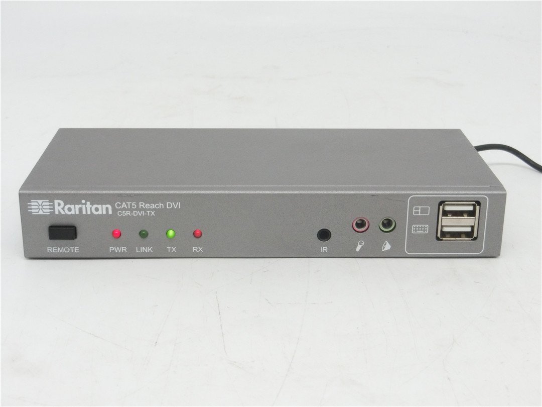 中古品　Raritan CAT5 Reach DVI C5R-DVI-TX DVIエクステンダー通電確認済み　本体のみ　動作不明　ジャンク品　送料無料_画像1