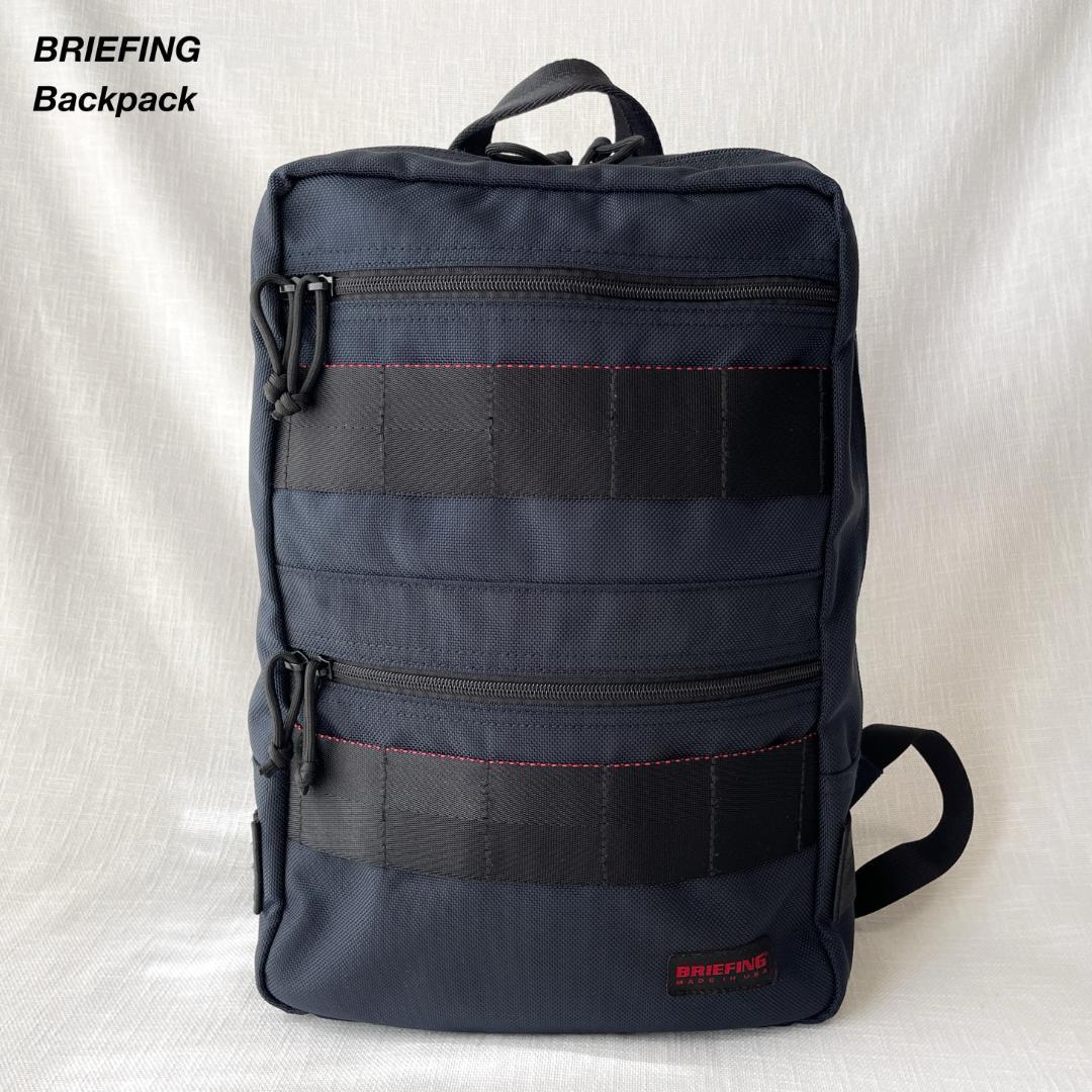 ■BRIEFING ブリーフィング SQ PACK SL バックパック リュック 小さめ A4/PC収納 普段使い ユニセックス ネイビー 紺 ディープシー
