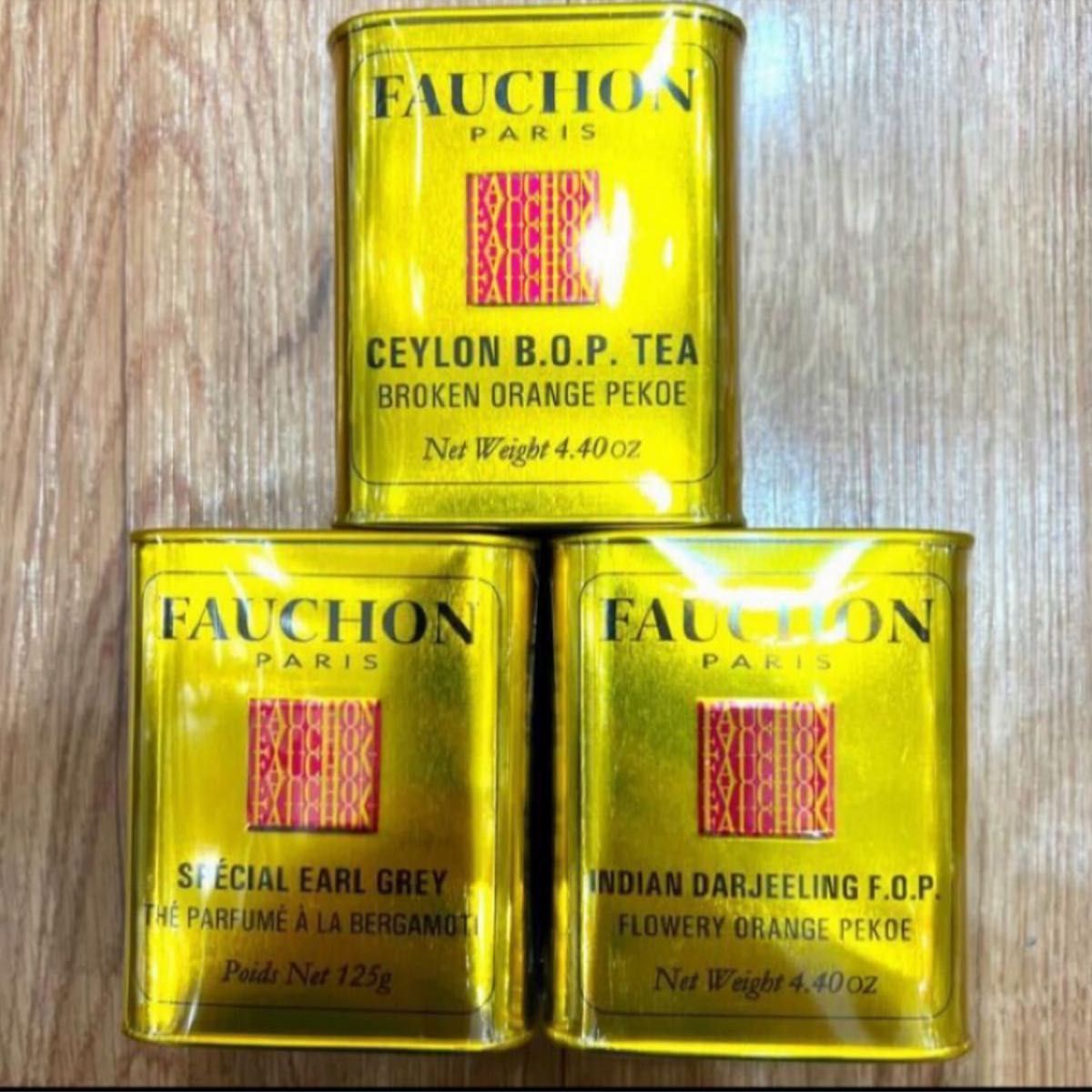 お得3種セット！！FAUCHON  フォション リーフティー 高級輸入紅茶 ダージリン・セイロン・アールグレイ フォション