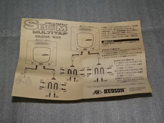 ハドソン Ｓボン マルチタップ 箱あり HC-736 セガサターン SBOM MULTITAP 美品_画像7