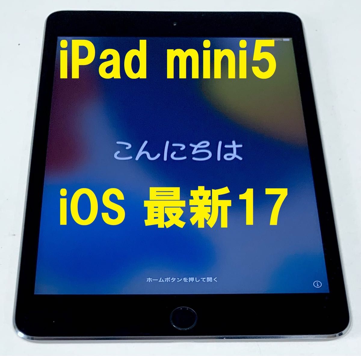 ◆ ios最新17! iPad MINI 5 64GB アップルIPAD MINI 第5世代 指紋認証OK！ スペースグレイ