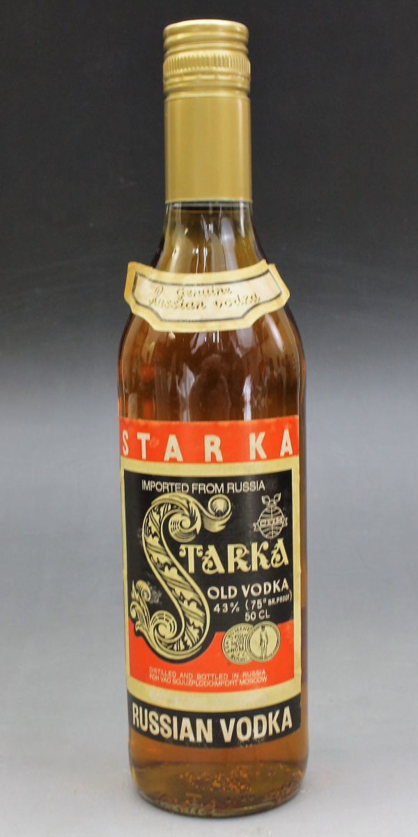 D111 未開栓 STARKA スタルカ オールド ウォッカ 500ml 43％ 箱なし 白樺 ロシアウォッカ RUSSIAN VODKA 伏特加酒 古酒_画像1