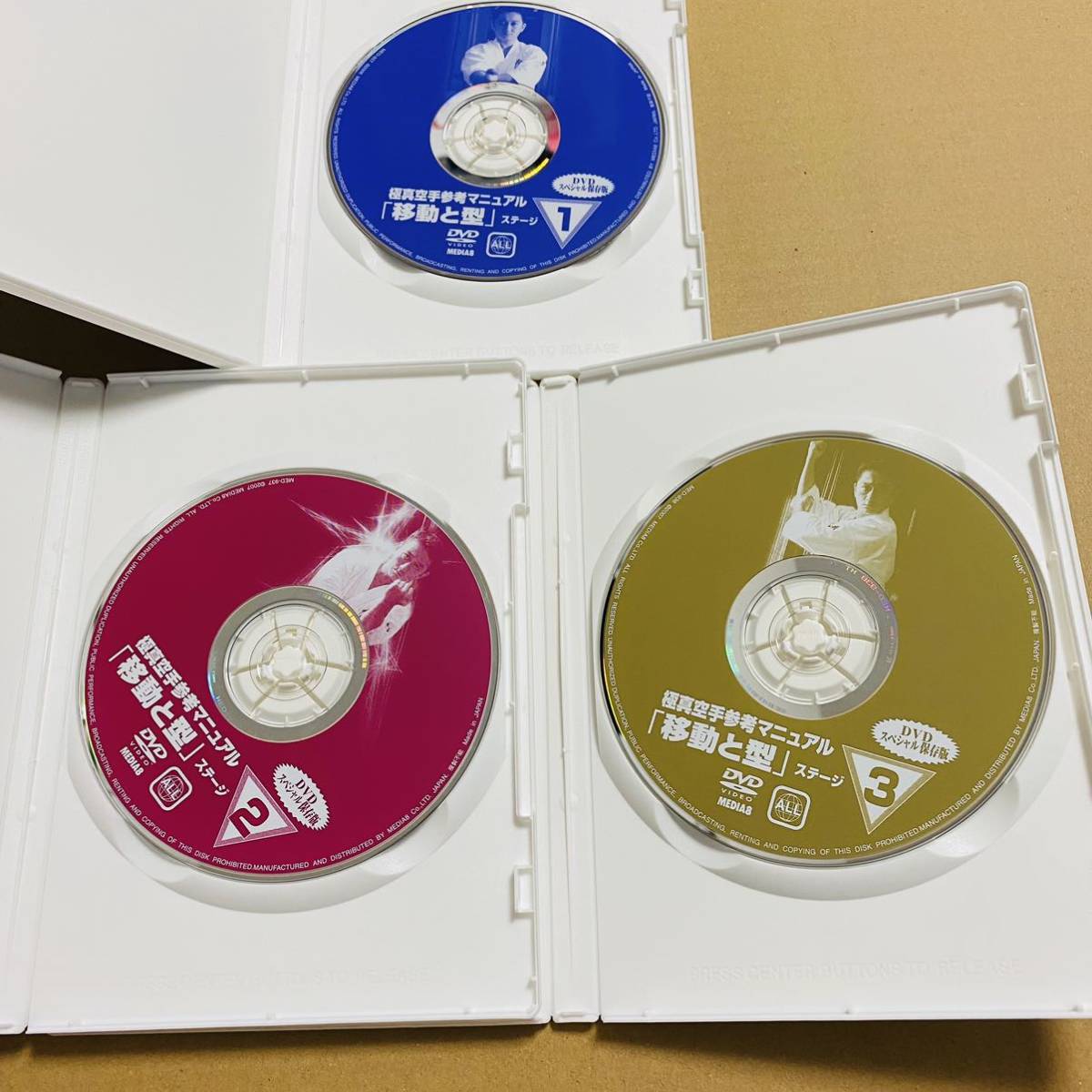 【3本セット】DVD 極真空手 参考マニュアル 移動と型 1〜3 鉄騎 太極　平安　極真会館 大山倍達 成嶋竜_画像3