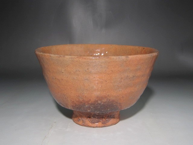 ♦古美術品 作家物 萩焼?茶道具 抹茶盌 アンティーク 骨董品 コレクション 骨董・茶道具】☆古い 萩焼 古萩抹茶碗 bj011ul.1(古美術品 萩