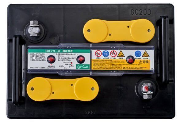 新品 GS YUASA ユアサ GC200 GC-200 200Ah 6V バッテリー 4個セット ディープサイクル 洗浄機 作業車 電動リフト 蓄電池 非常電源 キャンプ_画像2