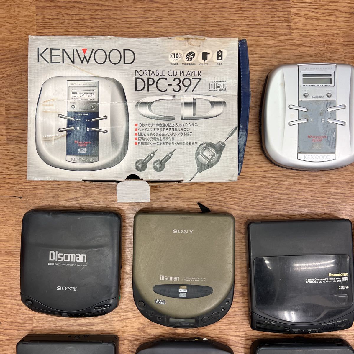 CD69 CDウォークマン 35台 まとめて Sony Discman Kenwood Panasonic Casio など 未チェック ポータブルCDプレーヤー 大量セット_画像2