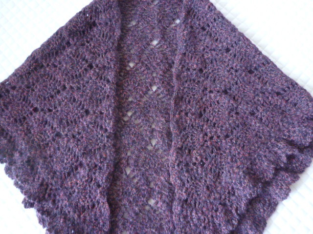 ハンドメイド手編み 鈎針編み ショール 肩掛け 三角ストール_画像5