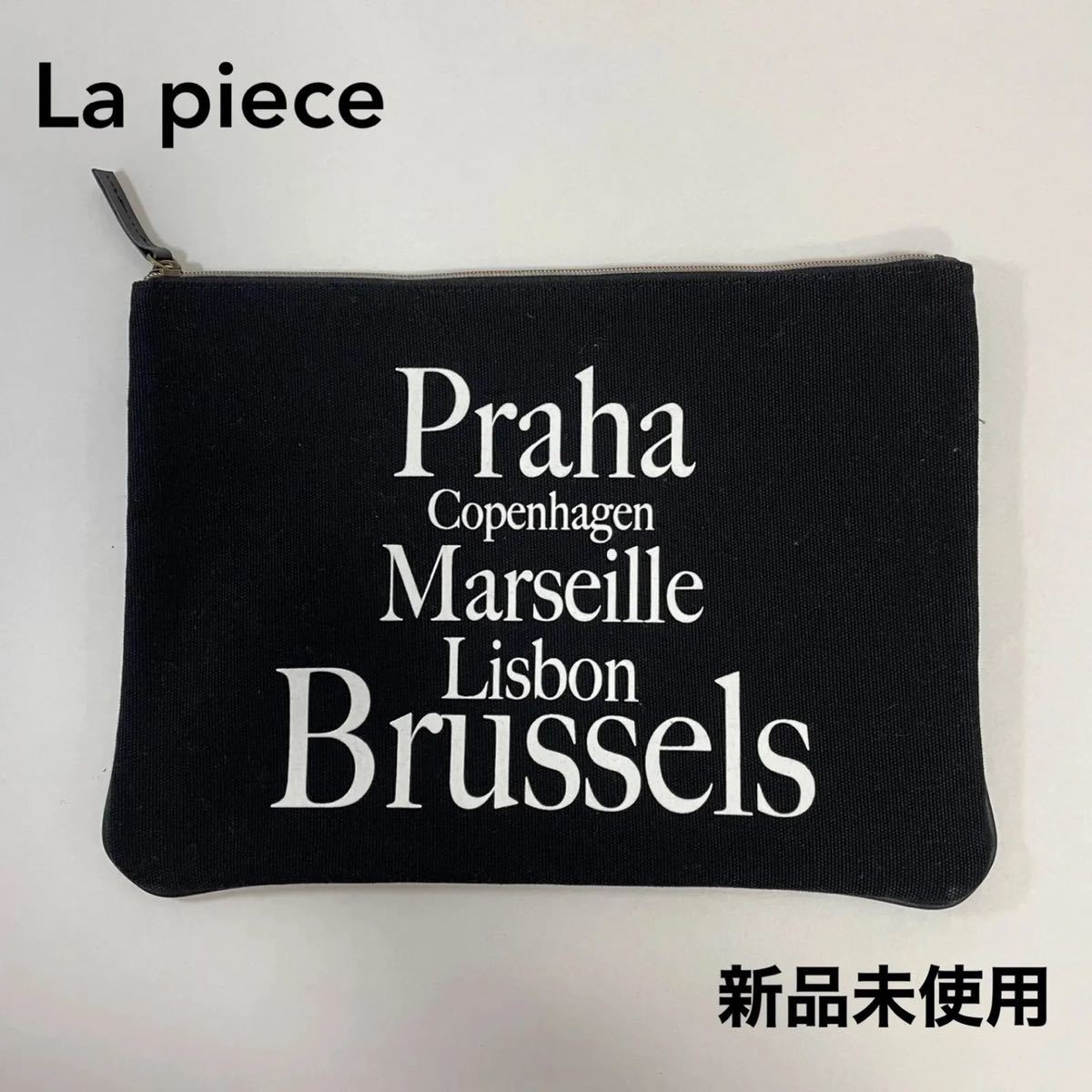  new goods unused La Piece(lapies) clutch bag black 