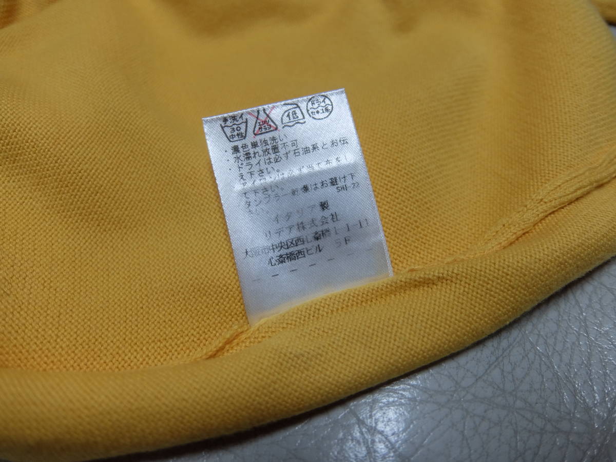 kru Cheer -ni*46* shallow V neck * mustard yellow * cotton 100* unused condition. *Cruciani