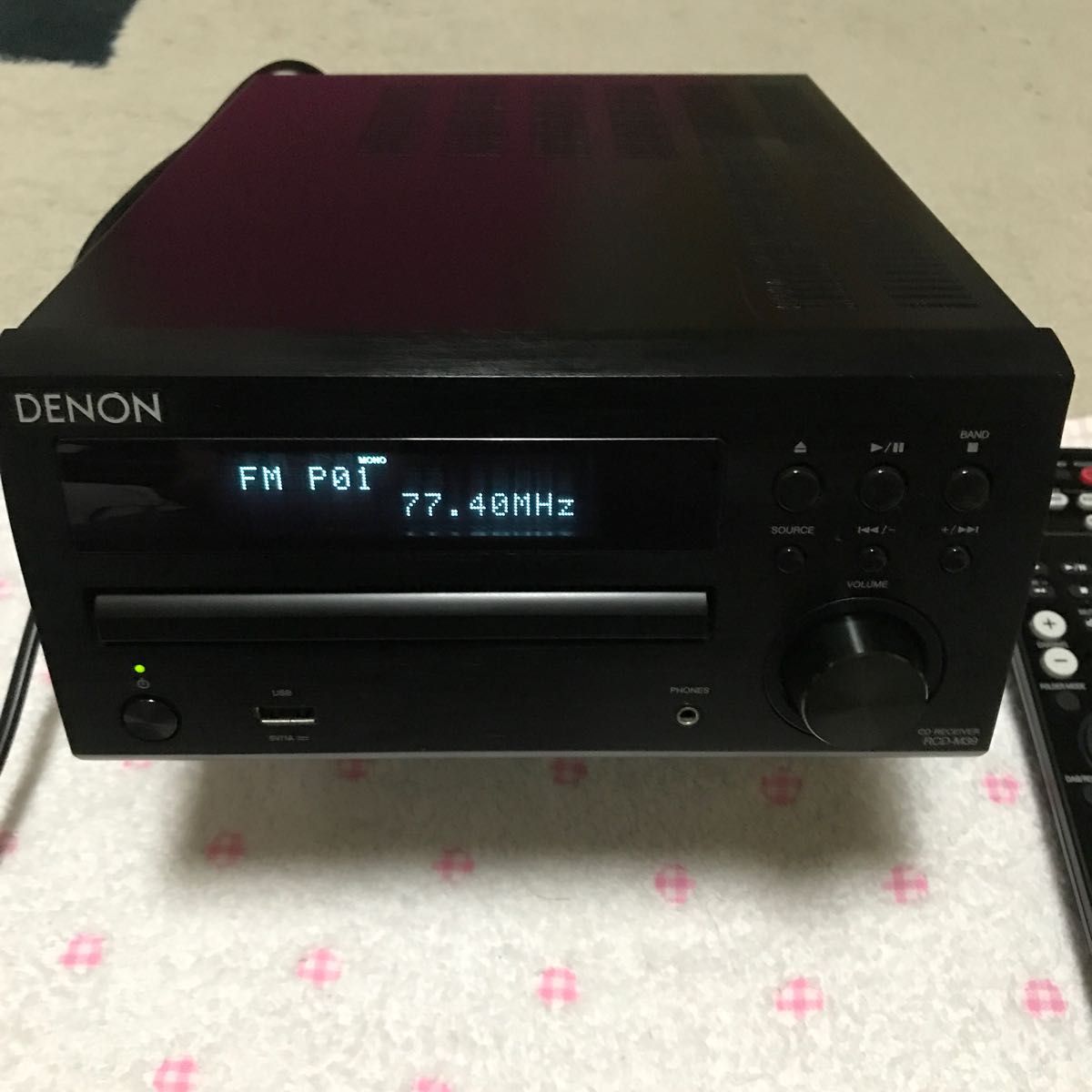 CDレシーバー デノン RCD-M39 動作確認済み オシャレなブラック CDレシーバー デノン RCD-M39 動作確認済み オシャレなブラック