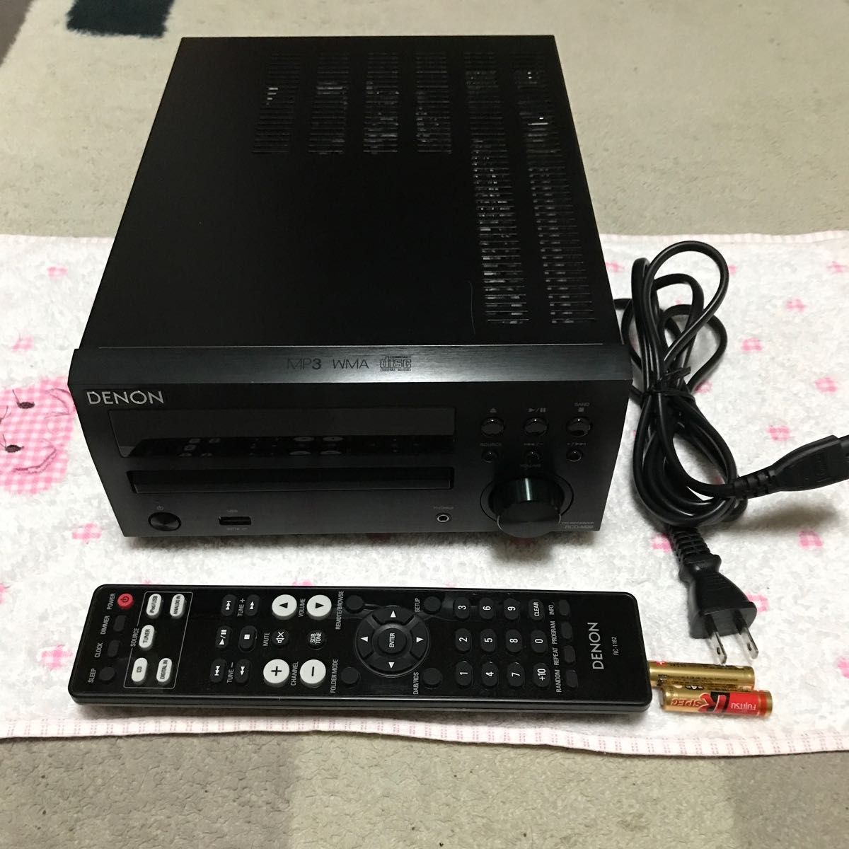 CDレシーバー デノン RCD-M39 動作確認済み オシャレなブラック CDレシーバー デノン RCD-M39 動作確認済み オシャレなブラック
