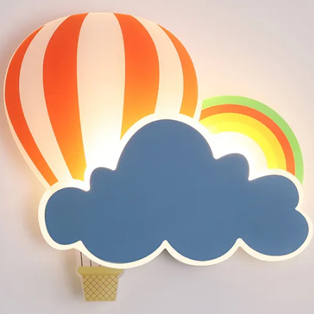 ウォール ライト LED 照明 ランプ 壁 ハンギング 虹 雲 スカイ 空 気球 インテリア 寝室 ベッド ポップ カラフル かわいい サイド 装飾_画像2