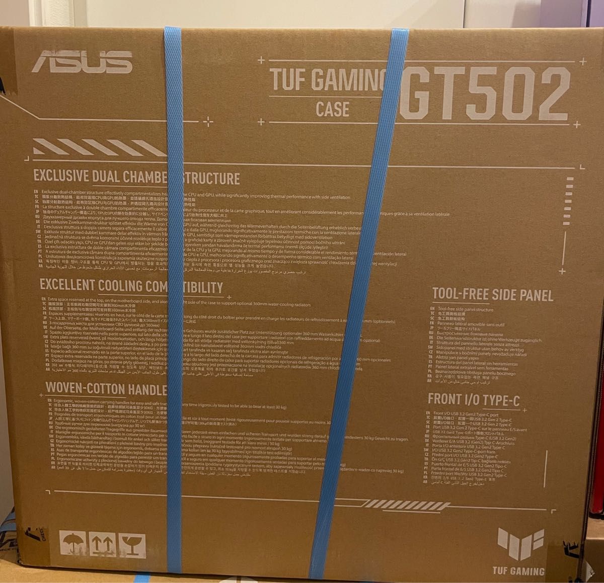 ASUS 強化ガラス製ミドルケース TUF Gaming GT502 ホワイト