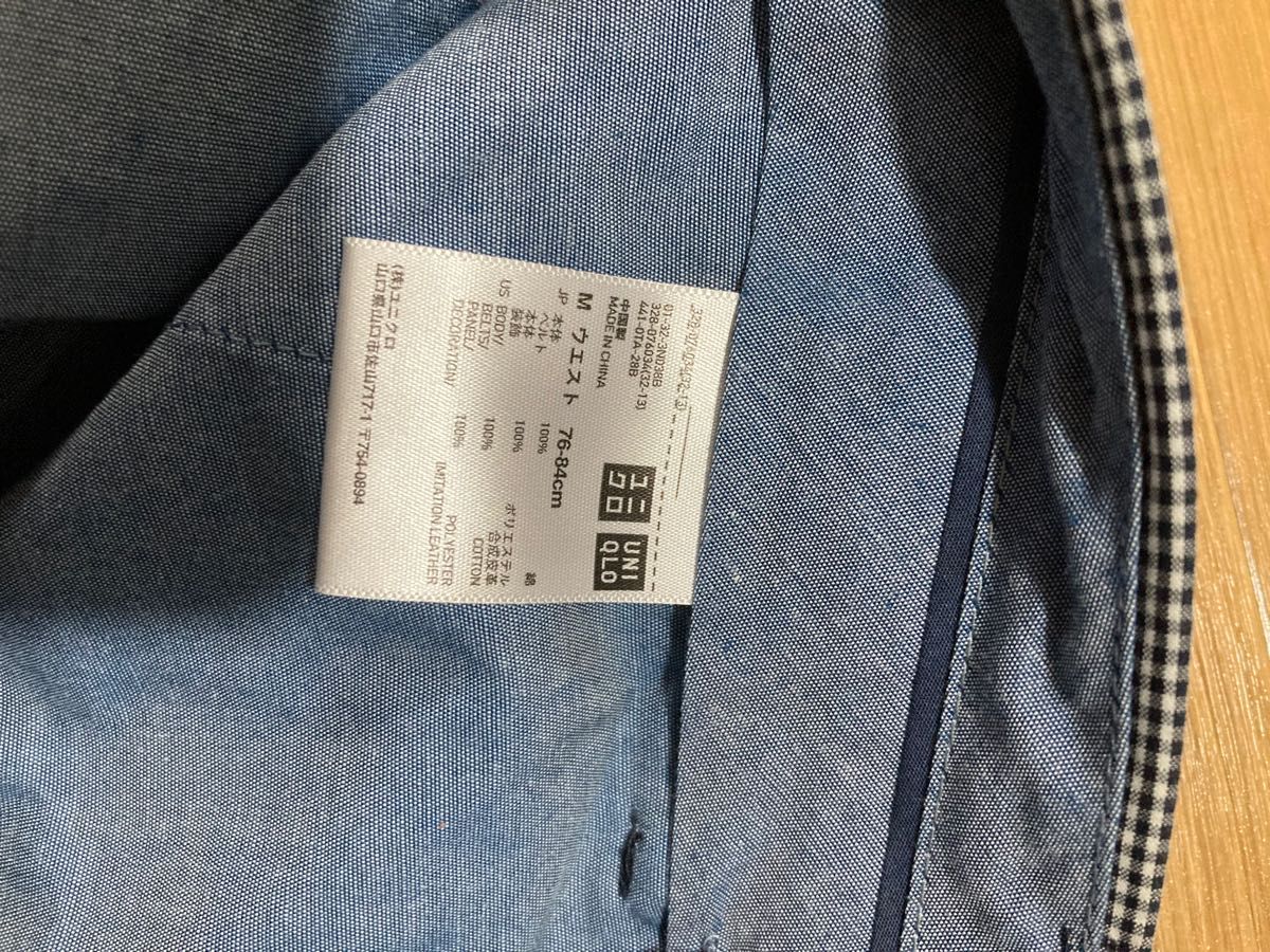 ユニクロ　UNIQLO ハーフパンツ2枚セット　ギンガムチェック　マドラスチェック